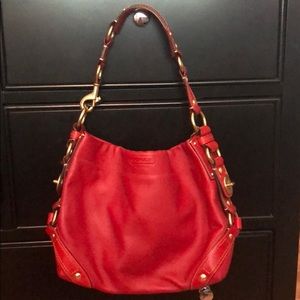Coach handbag / purse. Red Leather.